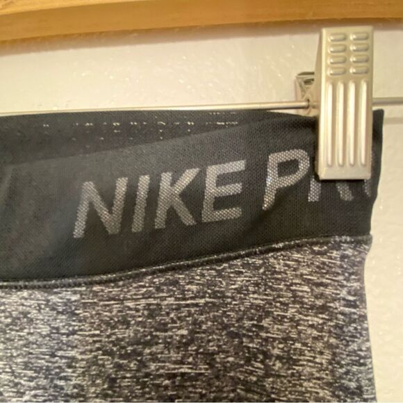 Nike Pro Hypercool mesh leggings heathered grey black full length XS - Picture 7 of 10